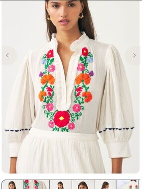 Antik Batik White Clotilda Blouse